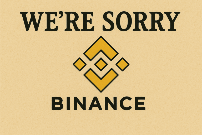 Binance is Sorry